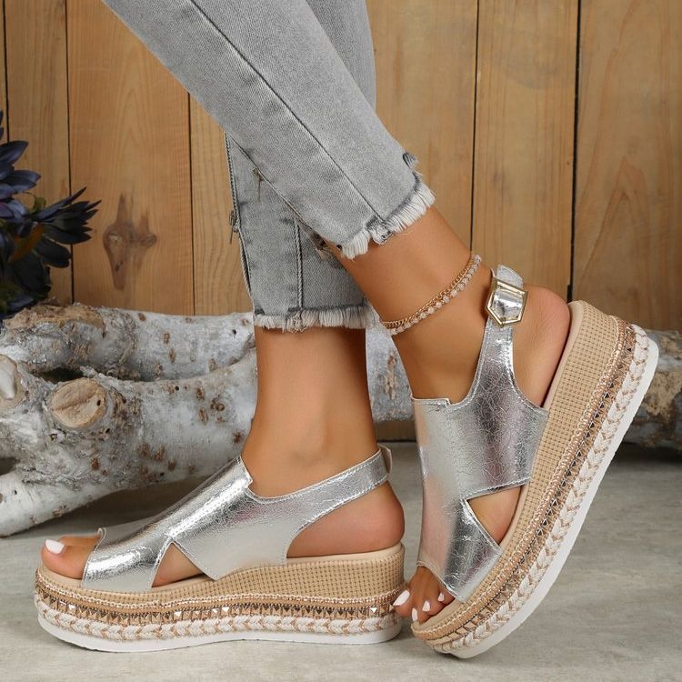 Sandales Compensées – Style Chic et Confort Femme