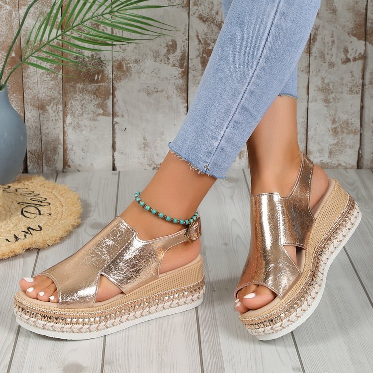 Sandales Compensées – Style Chic et Confort Femme