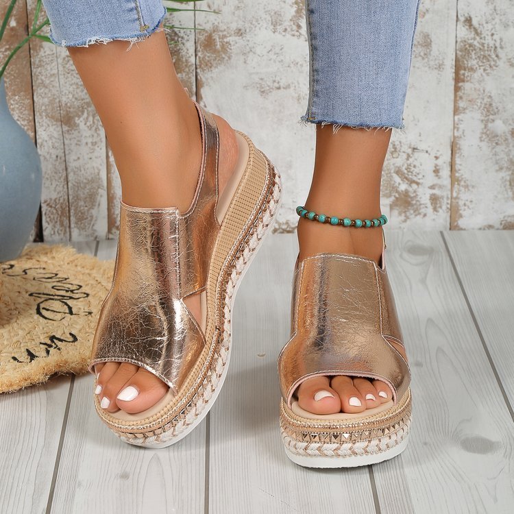 Sandales Compensées – Style Chic et Confort Femme