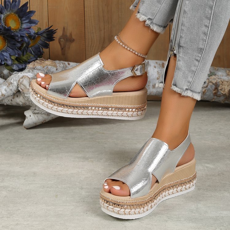 Sandales Compensées – Style Chic et Confort Femme